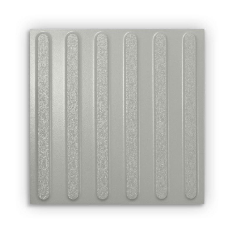 Taktile keramiske fliser med ribber – Lysegrå 40*40 cm