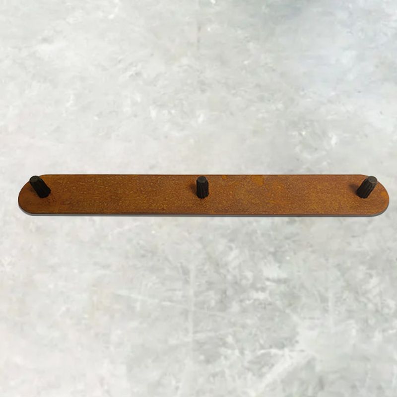 Taktile ribber i corten stål - 28cm med plugg. 