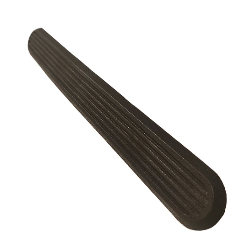 Taktile ribber i sort TPU - 28cm med plugg. 